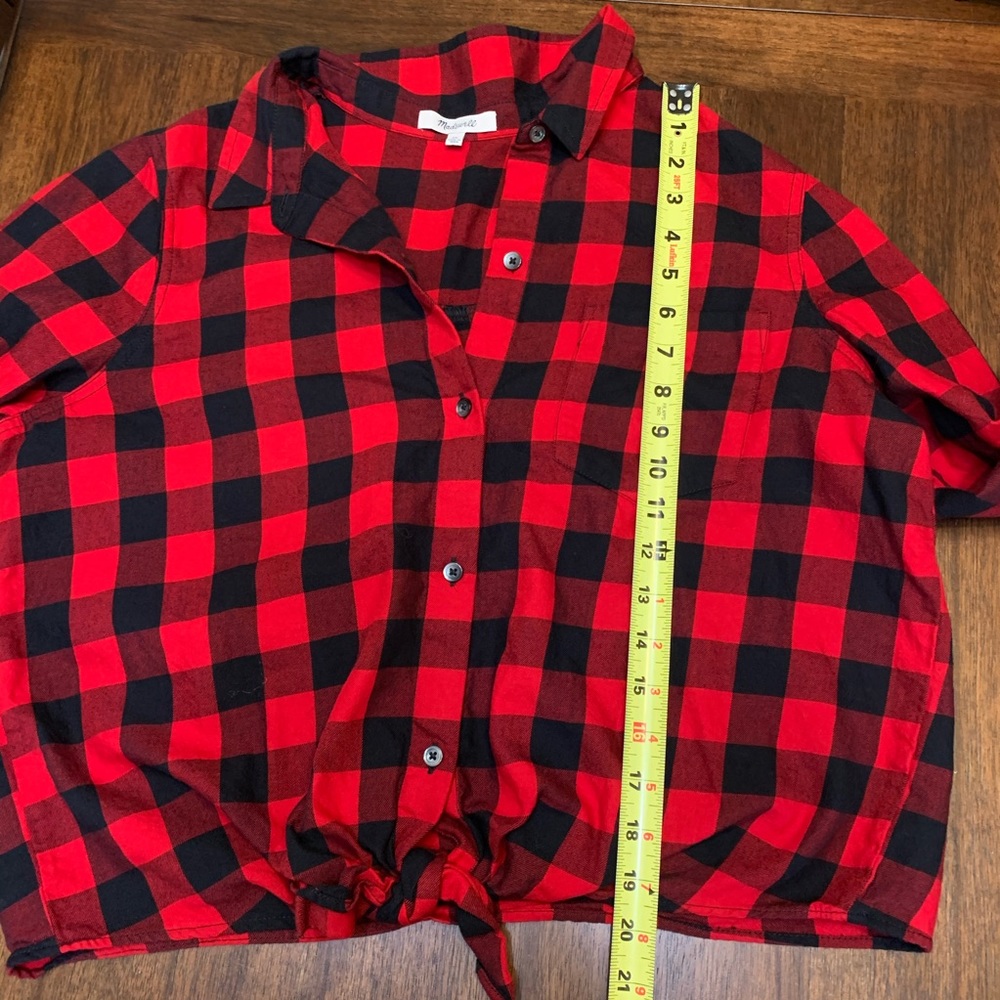 Madewell | red plaid shirt - Picture 10 of 10